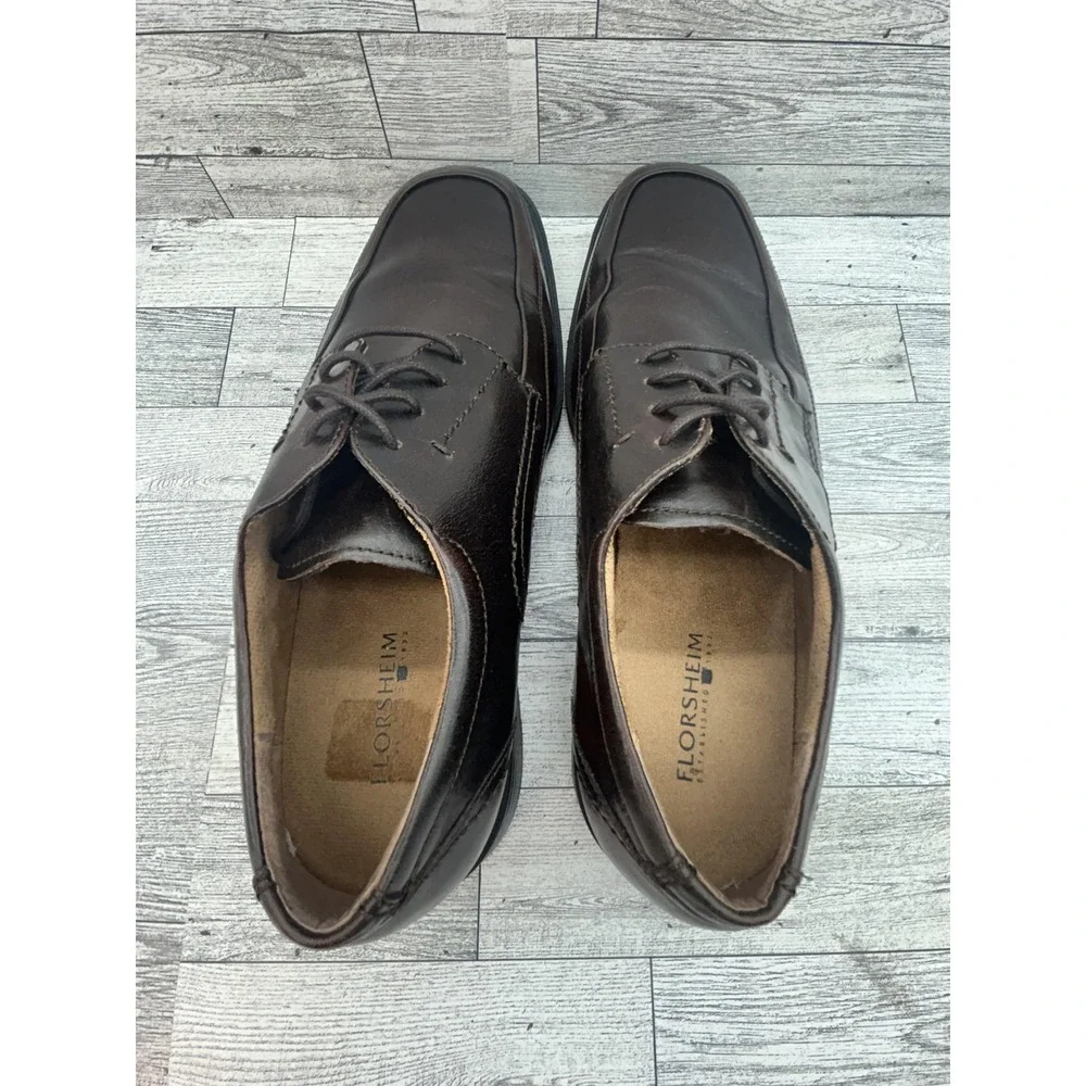 Florsheim Shoes Mens Size 10 Leather Square Toe Derby Dress‎ Comfort Oxfords